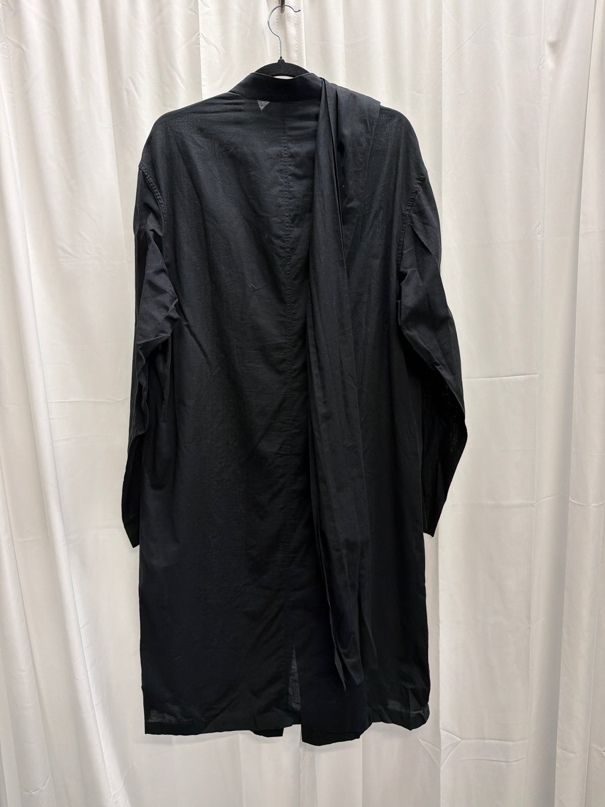 Yohji Yamamoto Pour Homme Attached Scarf Long Shirt Coat (M)