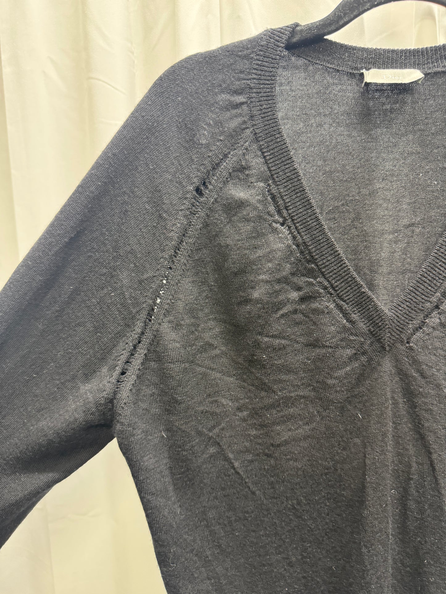 Dior Homme 2009 V Neck Distress Sweater