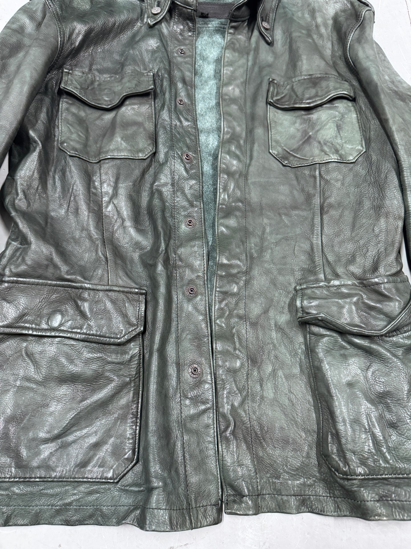Isamu Katayama Backlash Leather Collar Jacket