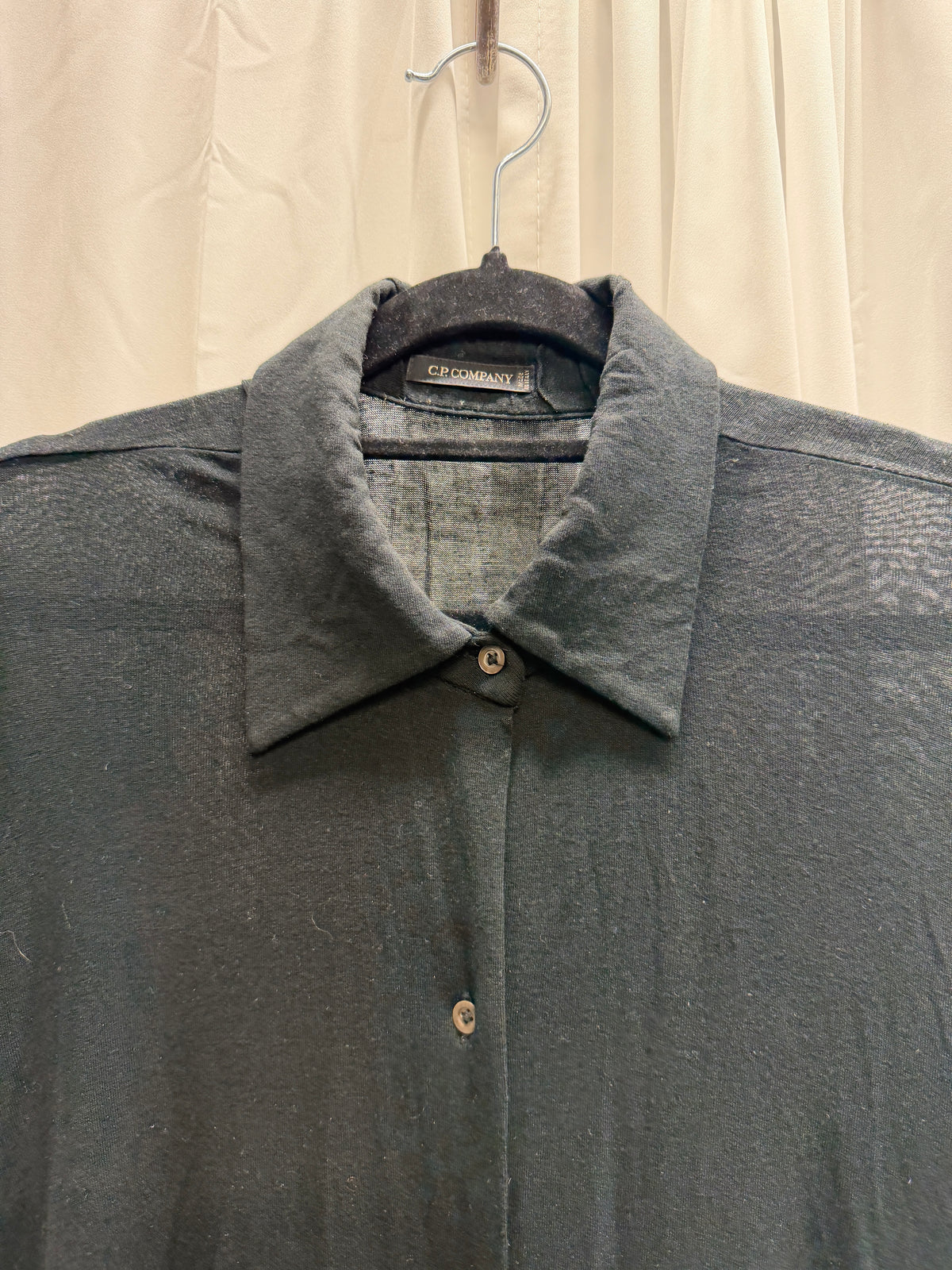 C.P. Company Late 1990s / Early 2000s Fluid Viscose-Silk Elongated Sleeve Shirt (S)