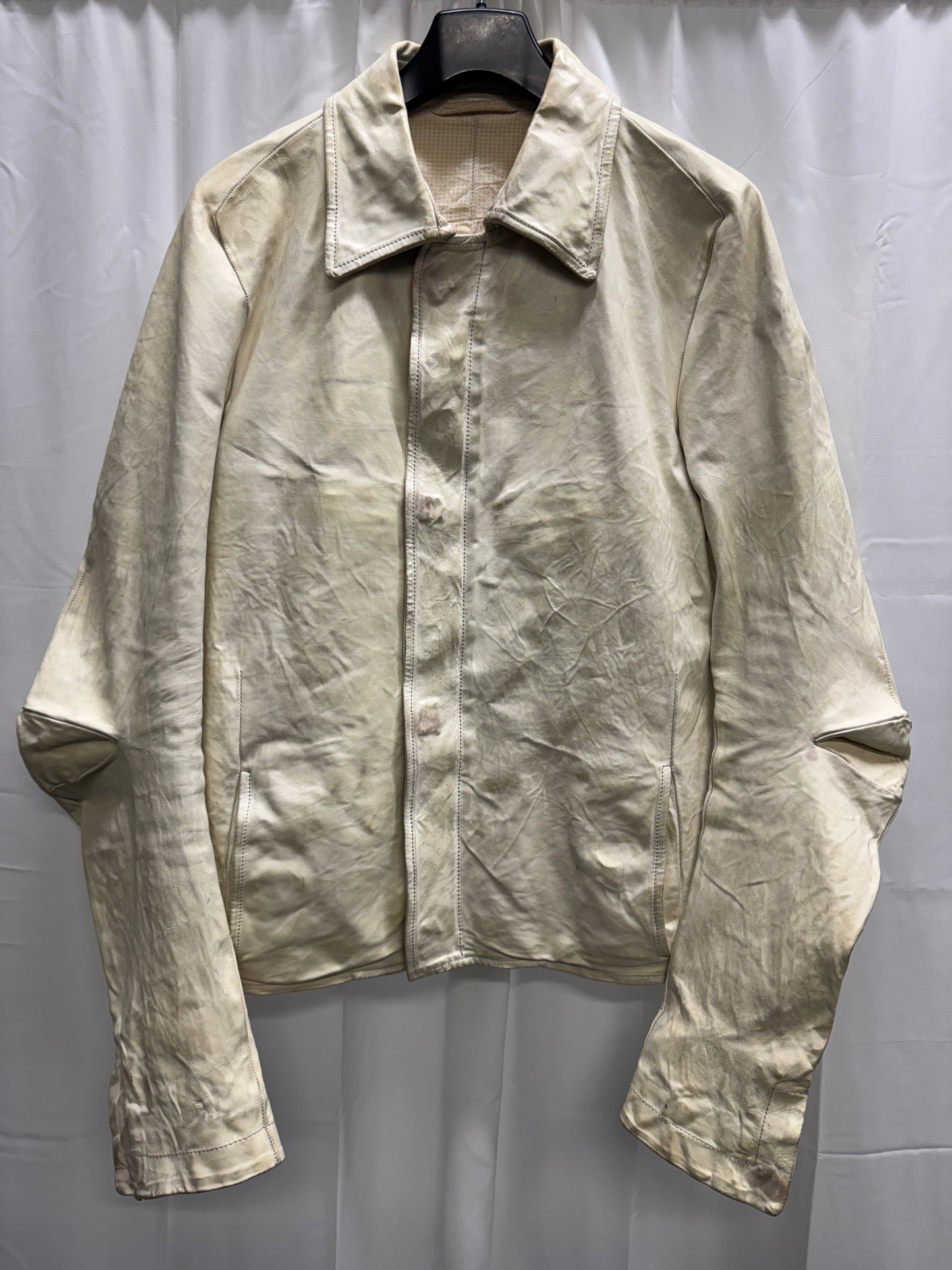 carol christian poell aw05 dispossessed white kangaroo scar stitch jacket