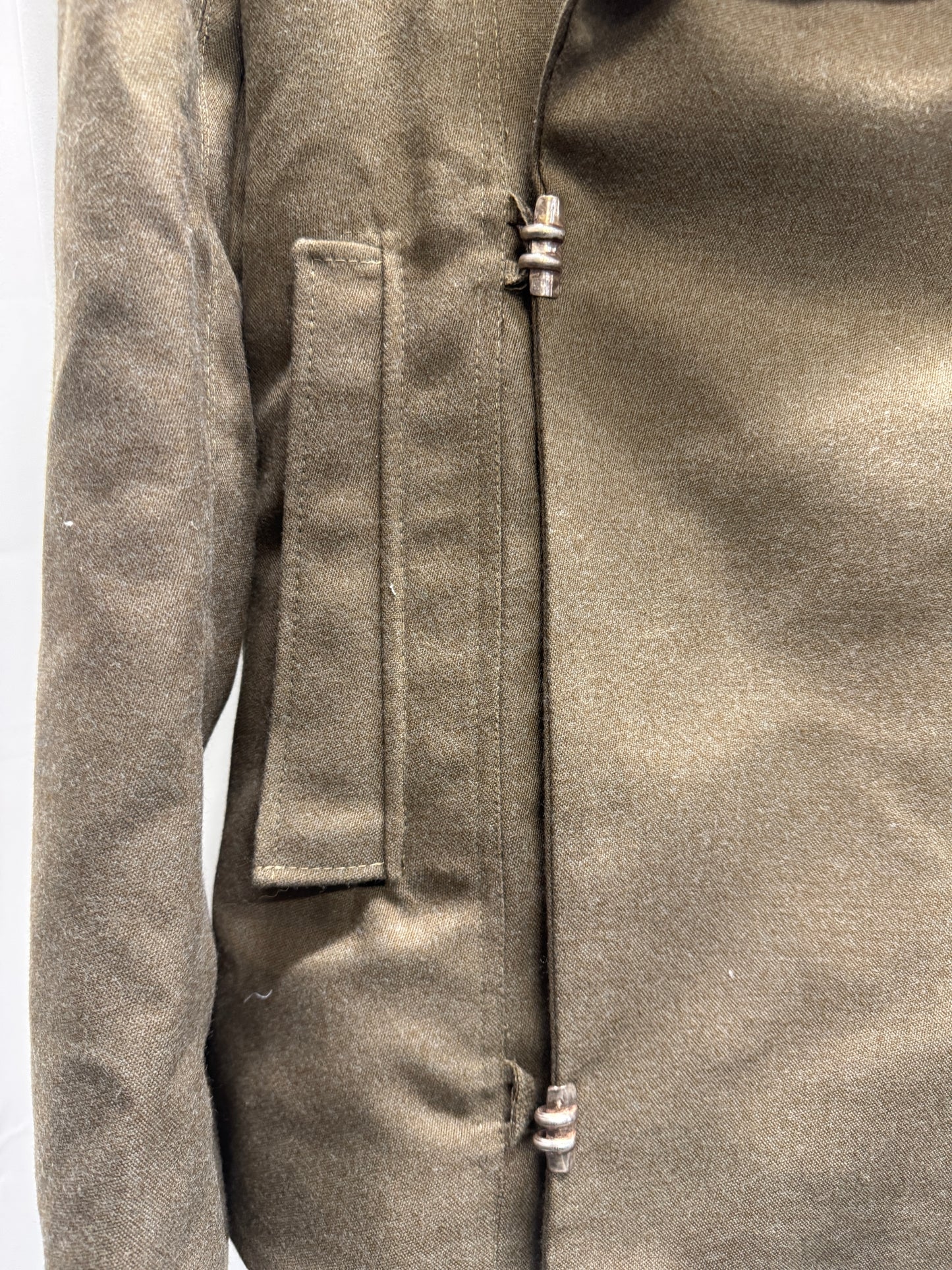 Luca Stucci Cross Metal Clasp Military Wool Jacket