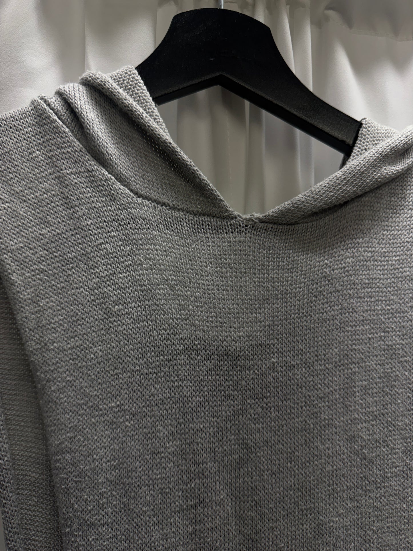 Rick Owens Grey Knit Scarf Hooded Vest