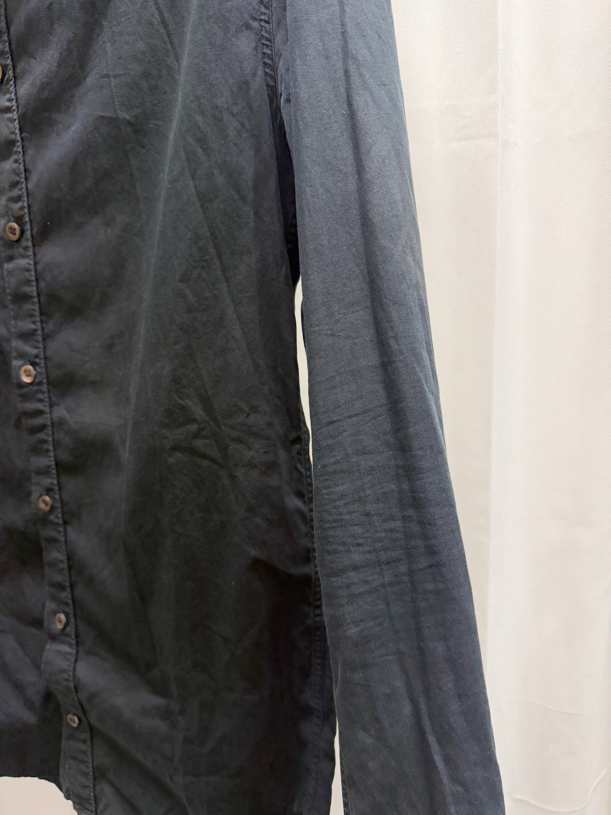 Carol Christian Poell High Collar Button-Up Cotton Shirt (XS)