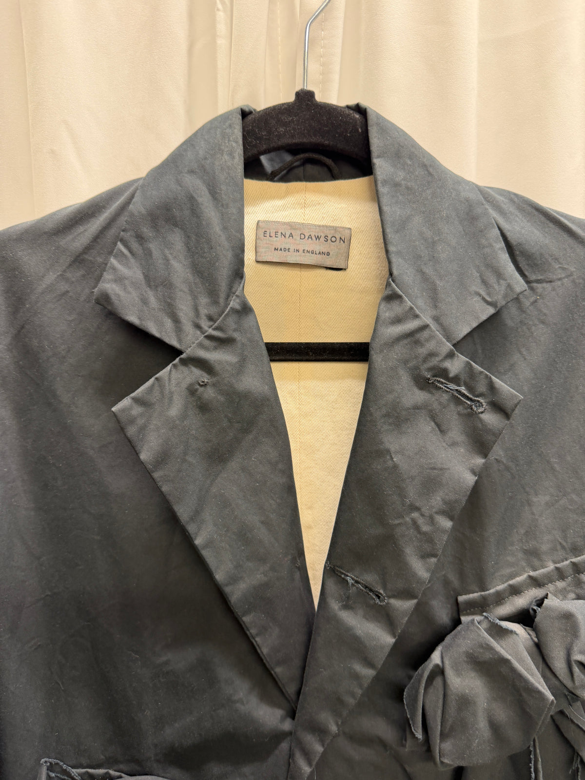 Elena Dawson Cotton Ventile Ribbon Rosette Coat (S)