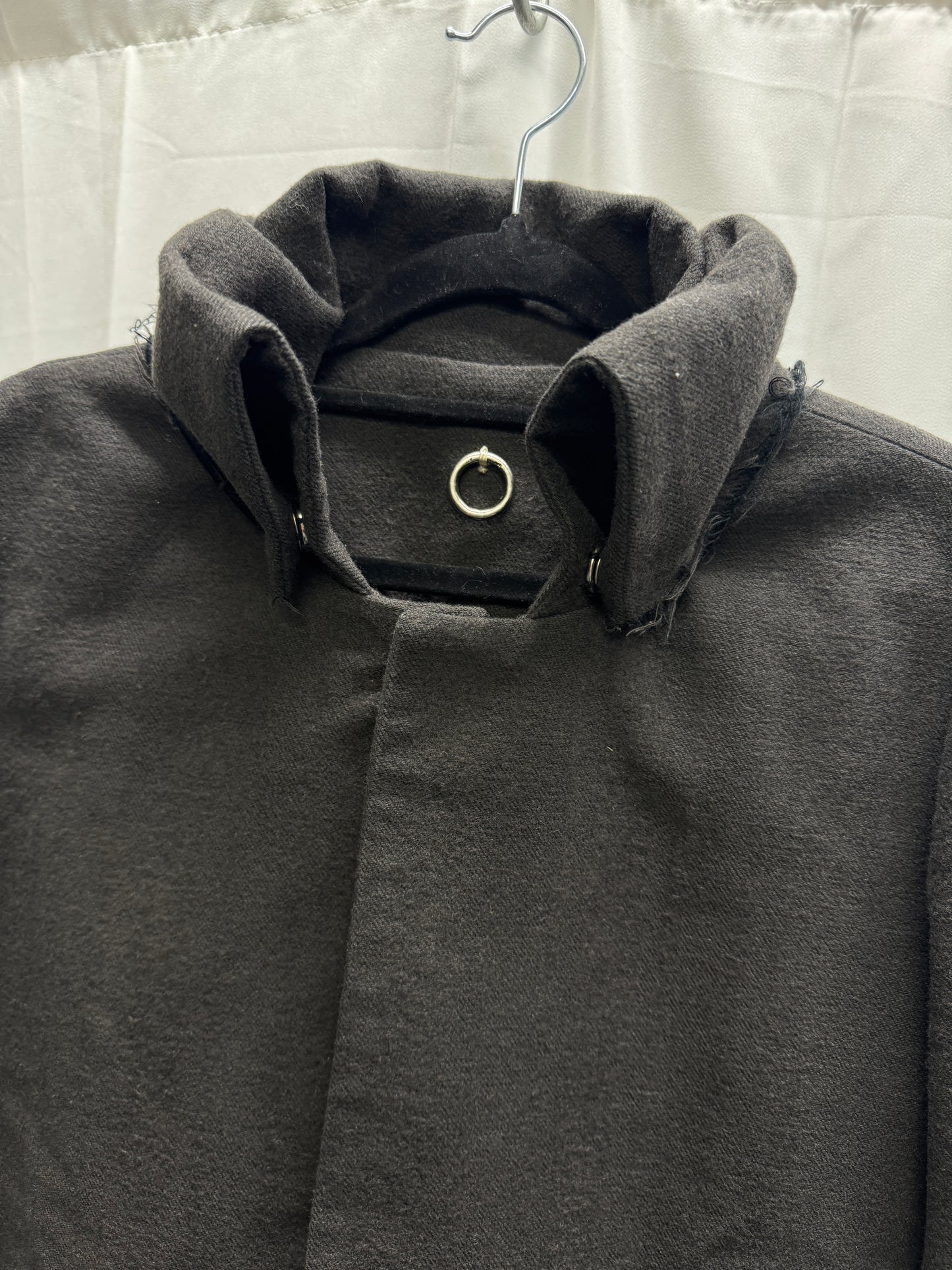 s/stere thick cashmere blend wing collar split coat