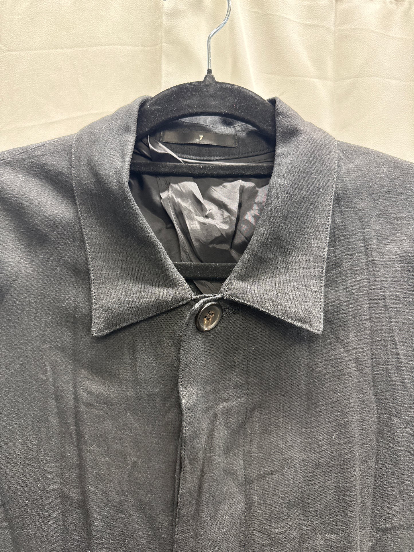 julius linen collared overcoat