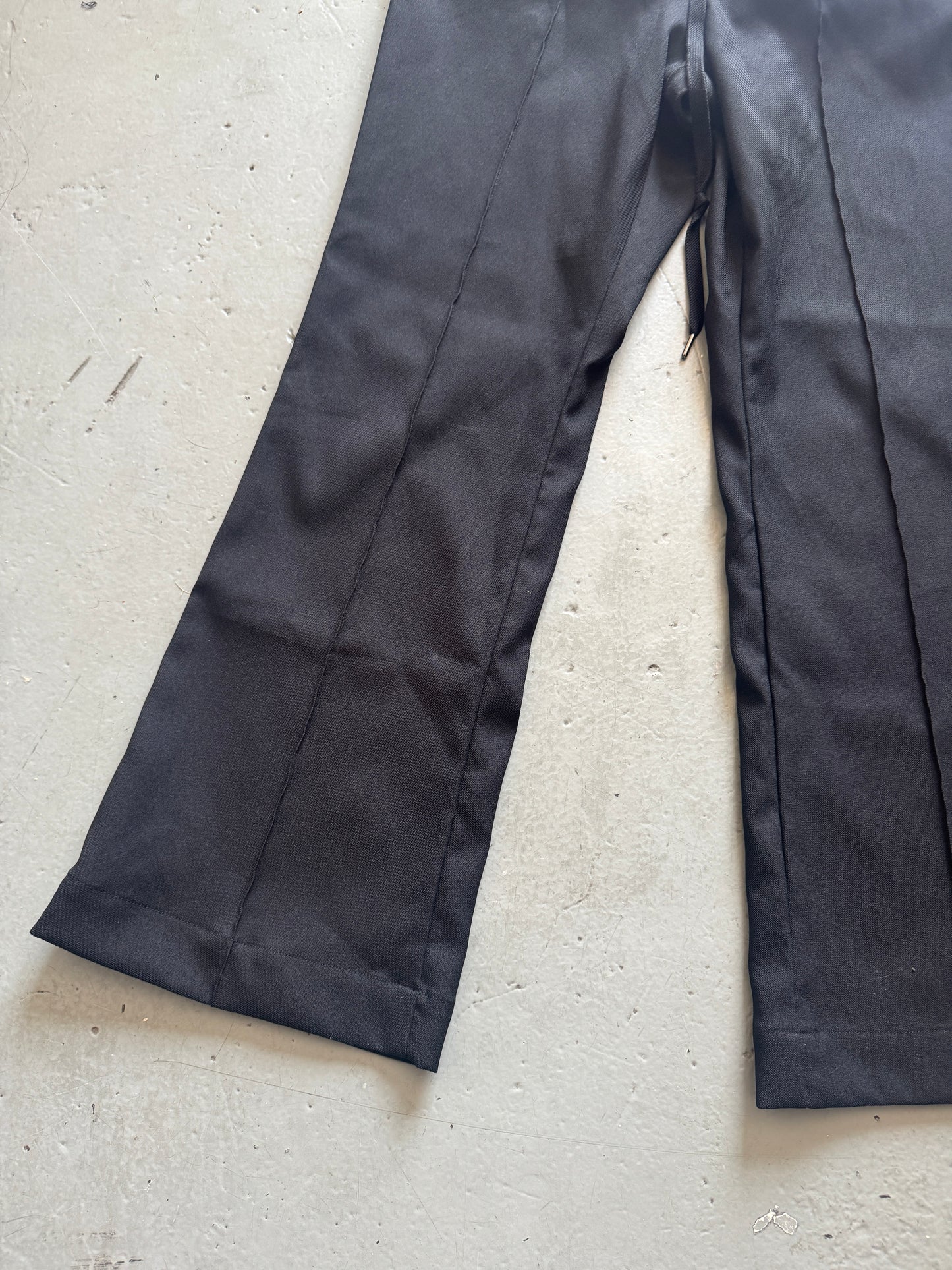 isamu katayama sewn pleat flare trouser