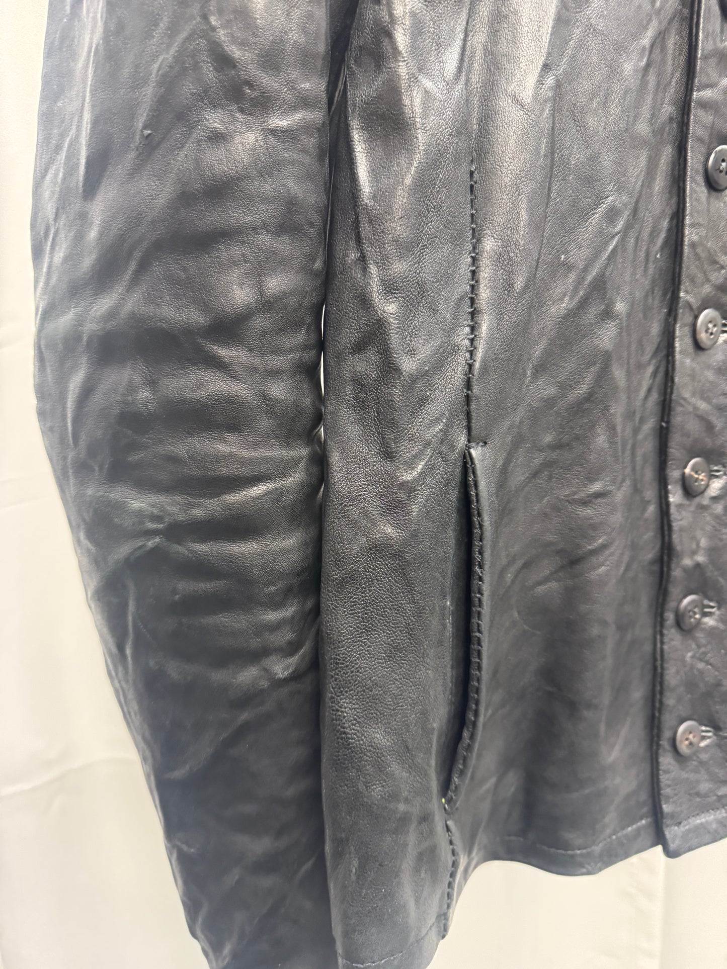 Poeme Bohemien AW12 Leather Victorian Buttoned Jacket