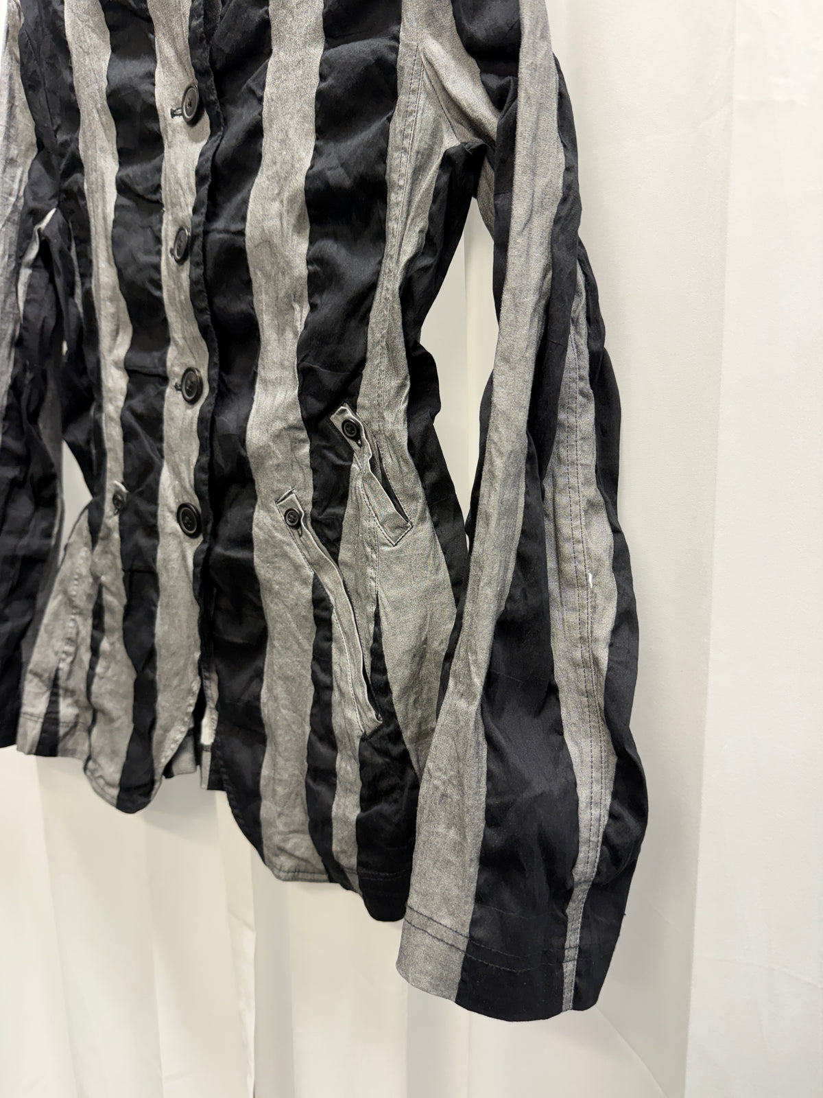 Rundholz Crinkle Stripe Tailored Blazer (S)