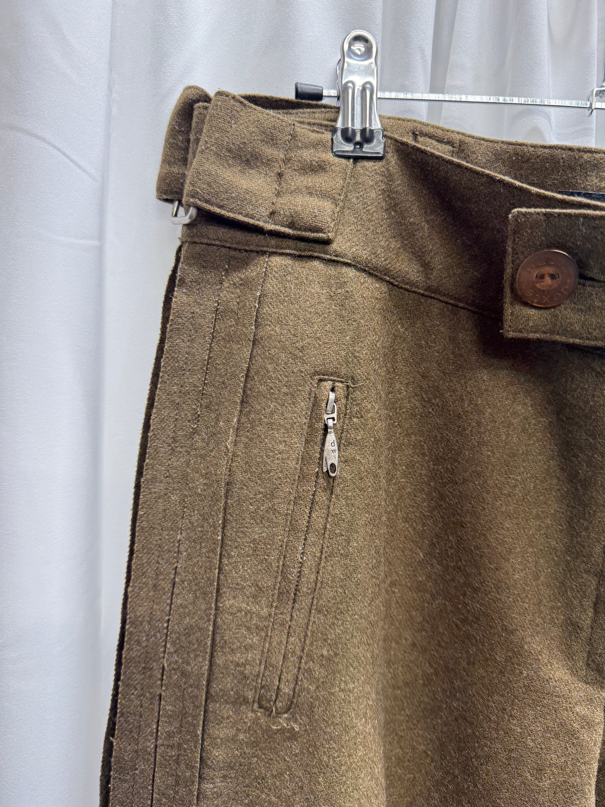 Dexter Wong c.2000 Velcro Astro Knee Felt Wool Trouser