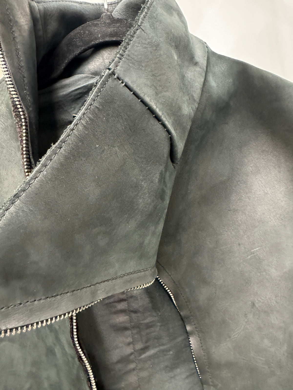 Obscur AW12 Sculpted Leather Point Jacket