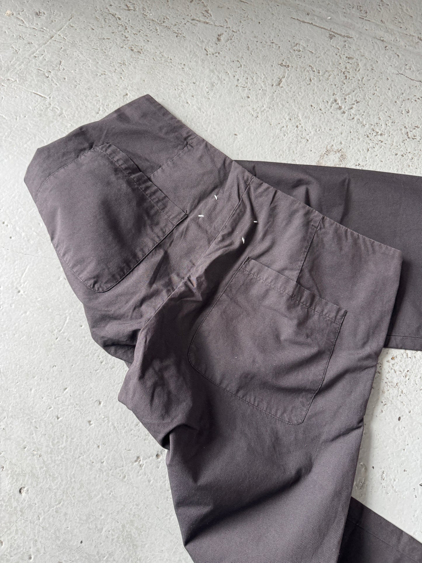 martin margiela no waistband canvas trouser