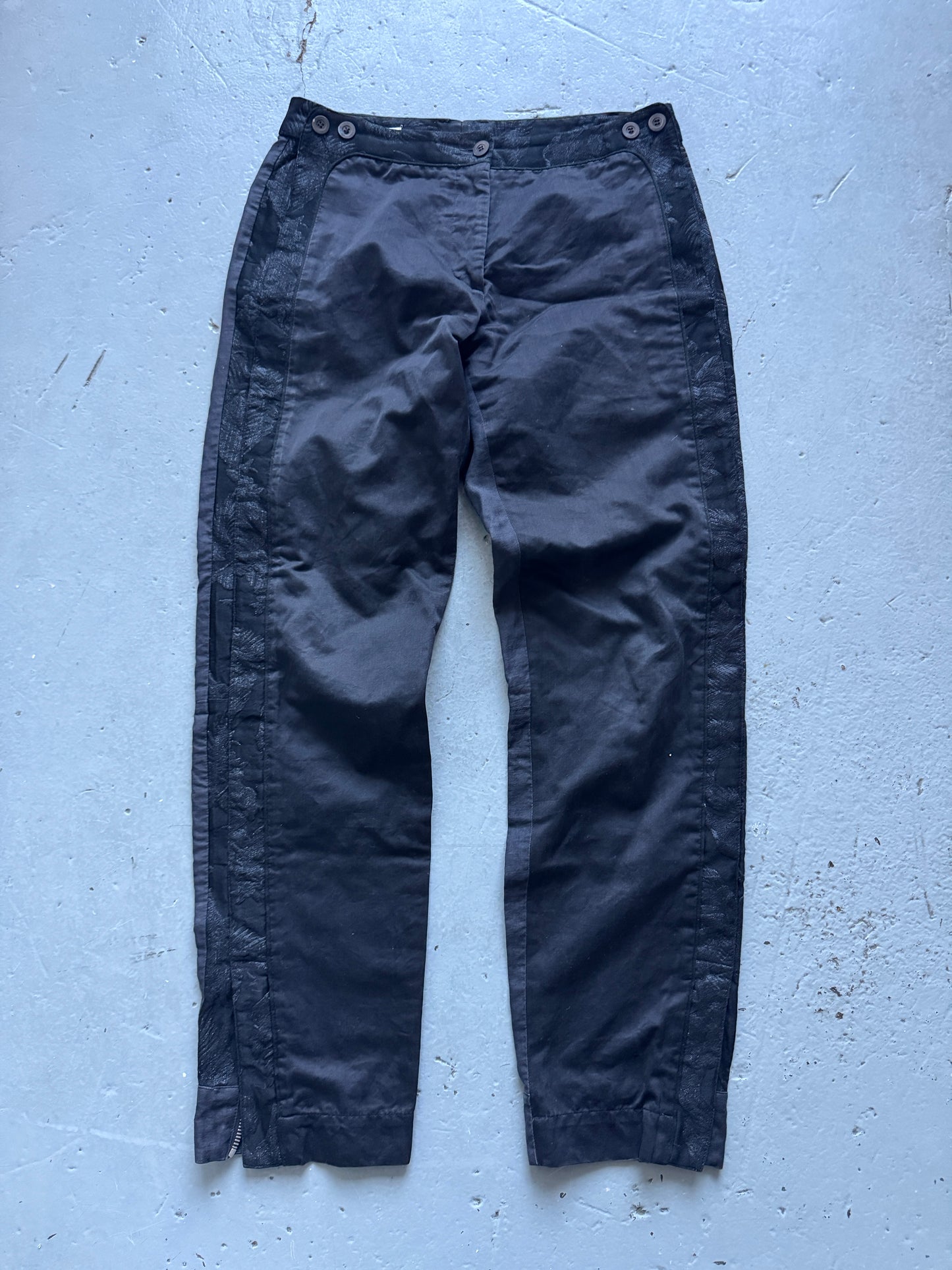 dries van noten side zip sailor trouser