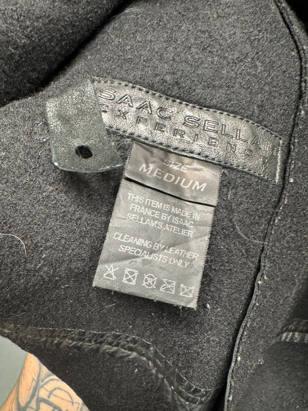 Isaac Sellam Black Textured Leather Jacket