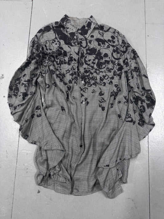 Nozomi Ishiguro Twist Sleeve Skull Shirt