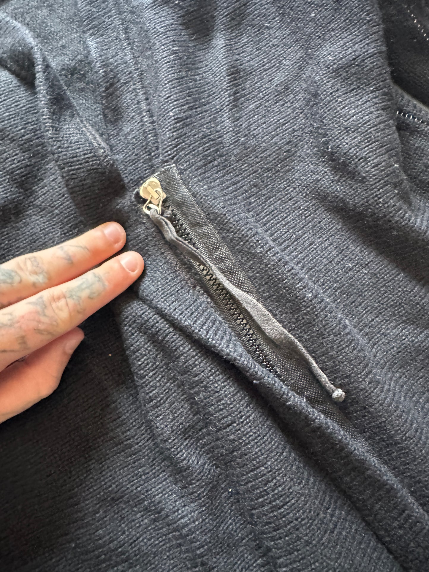 martin margiela late 90s X-LONG hand chain stitch cardigan