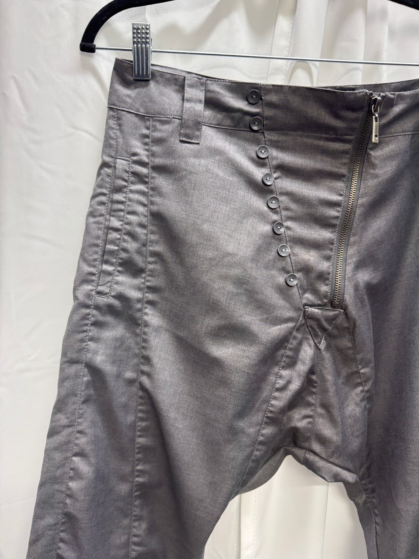 army of me asymmetric button detail trouser
