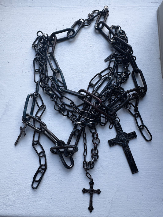 Jean Paul Gaultier 90s Stacked Rosary Necklace