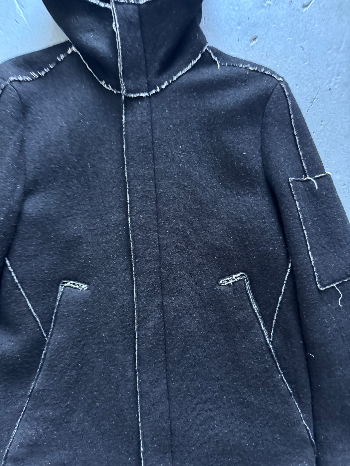 transit uomo thick wool hooded jacket