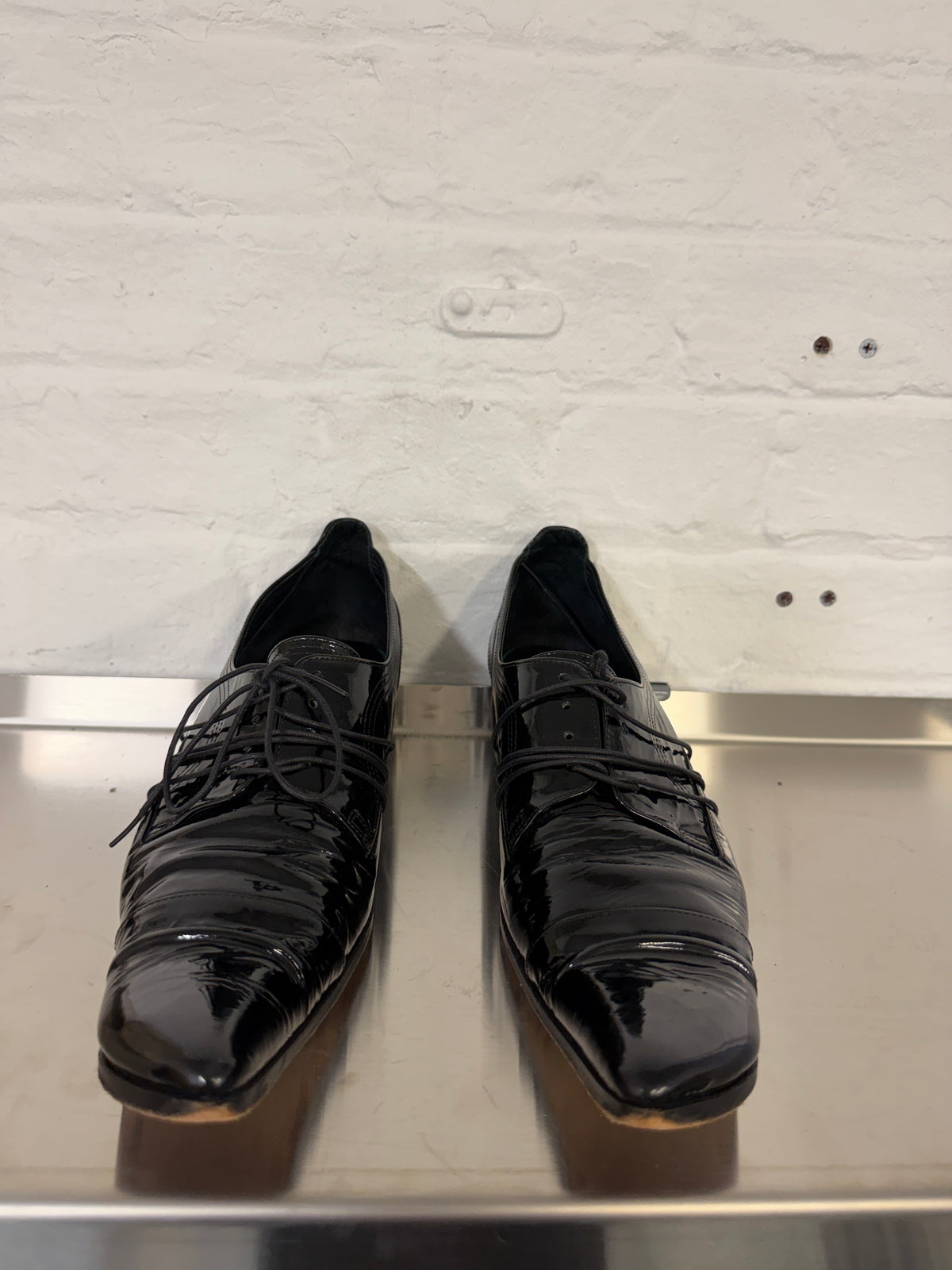 Hiromu Takahara Patent Leather Butter Knife Shoes