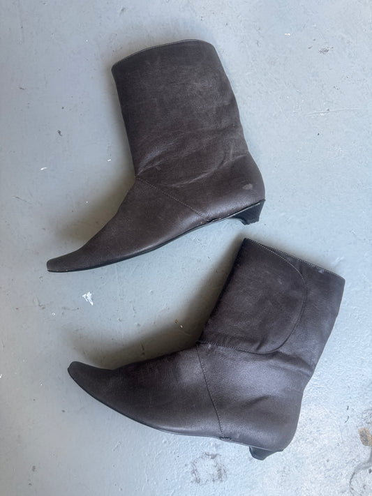 wrap detail mini heeled boot 7