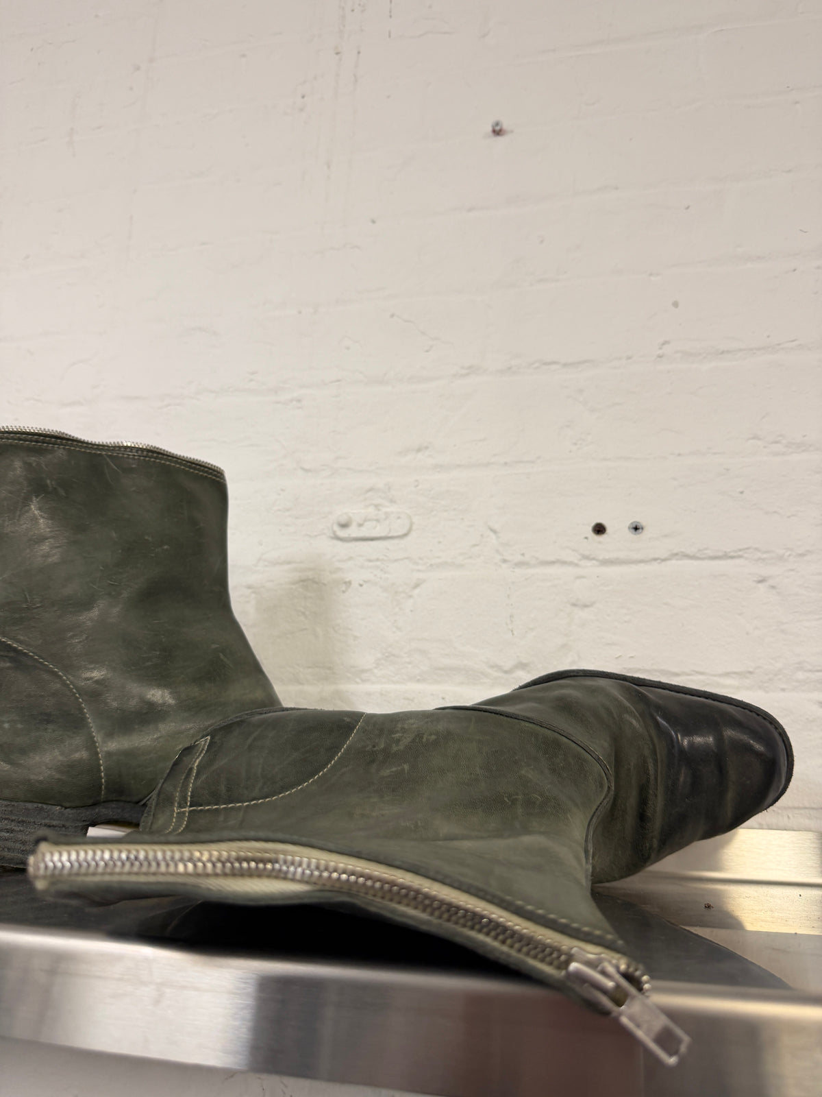 Carol Christian Poell Horse Leather Full Zip Boots (43)