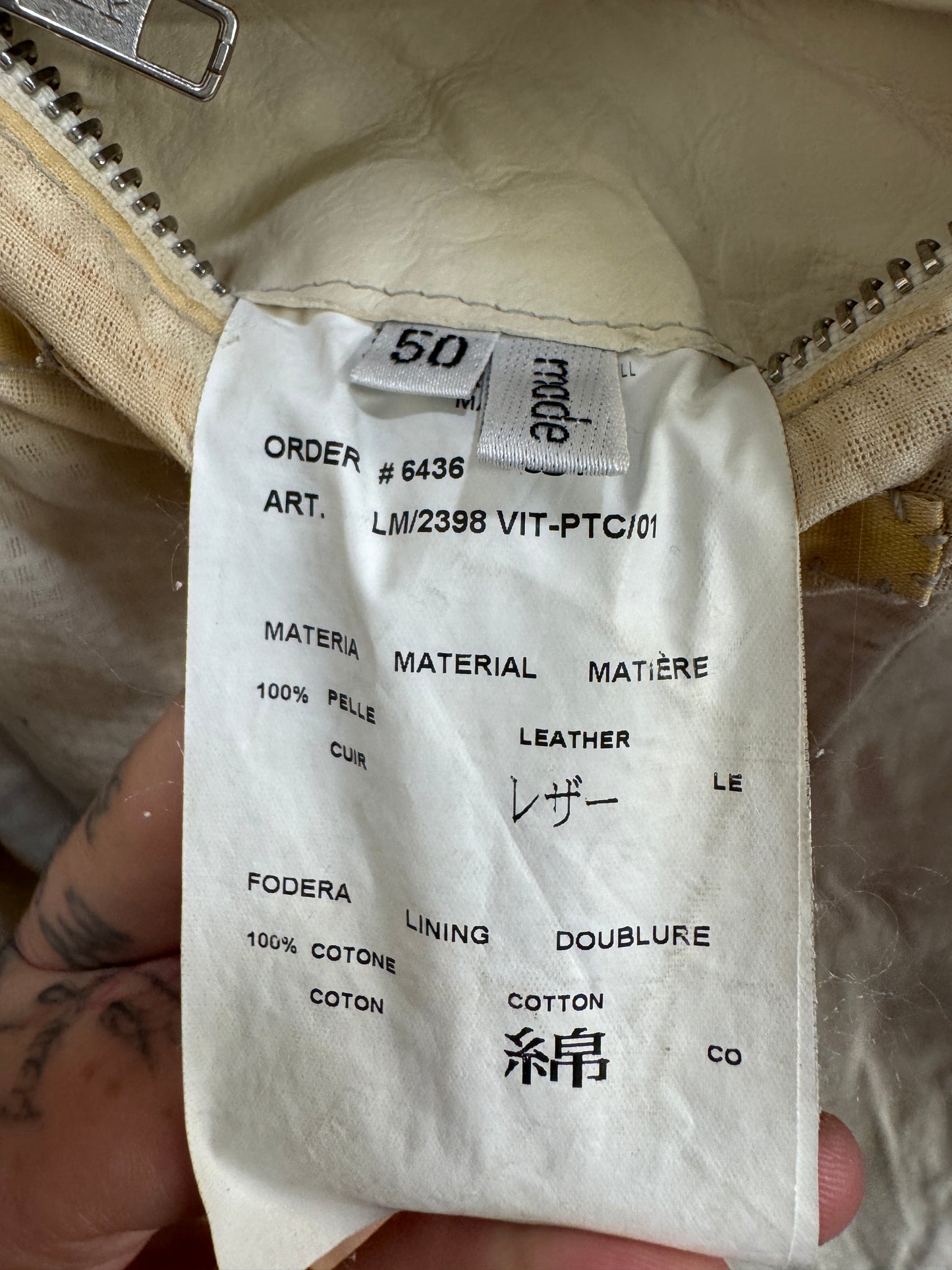 carol christian poell aw05 dispossessed white kangaroo scar stitch jacket