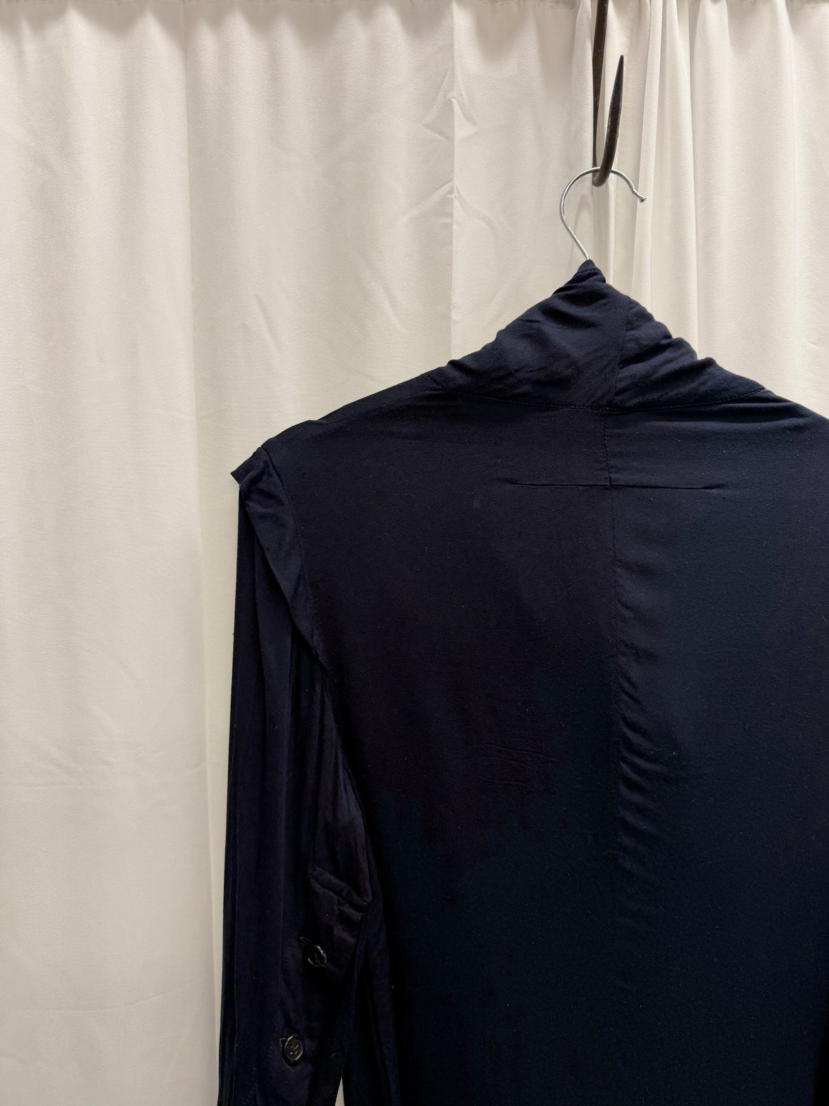 Ann Demeulemeester c. 2000 Double Layer Fencing Buttoned Lightweight Jacket