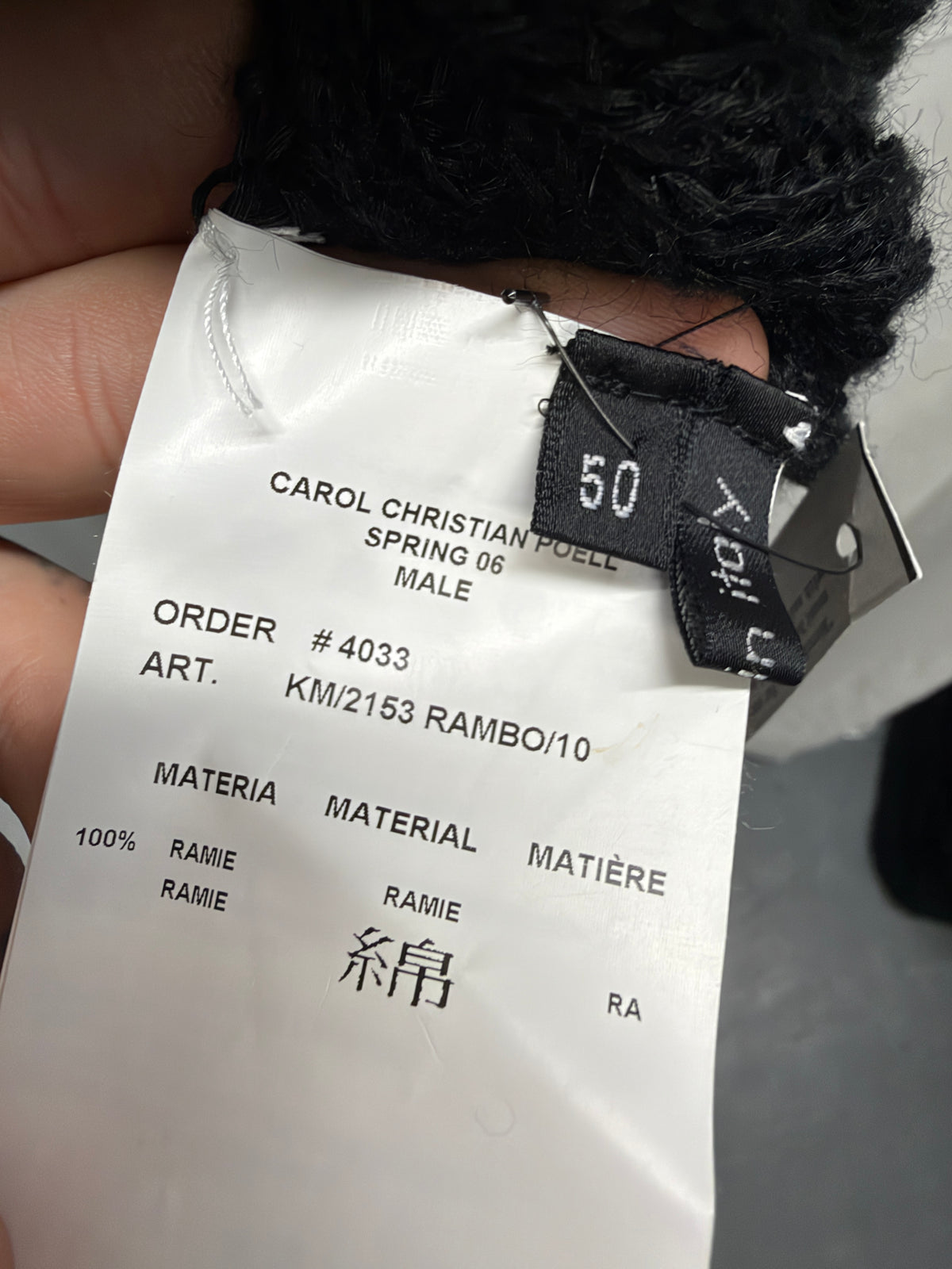 Carol Christian Poell SS06 Medieval Knit Sweater – KM/2153 RAMBO/10 (L)
