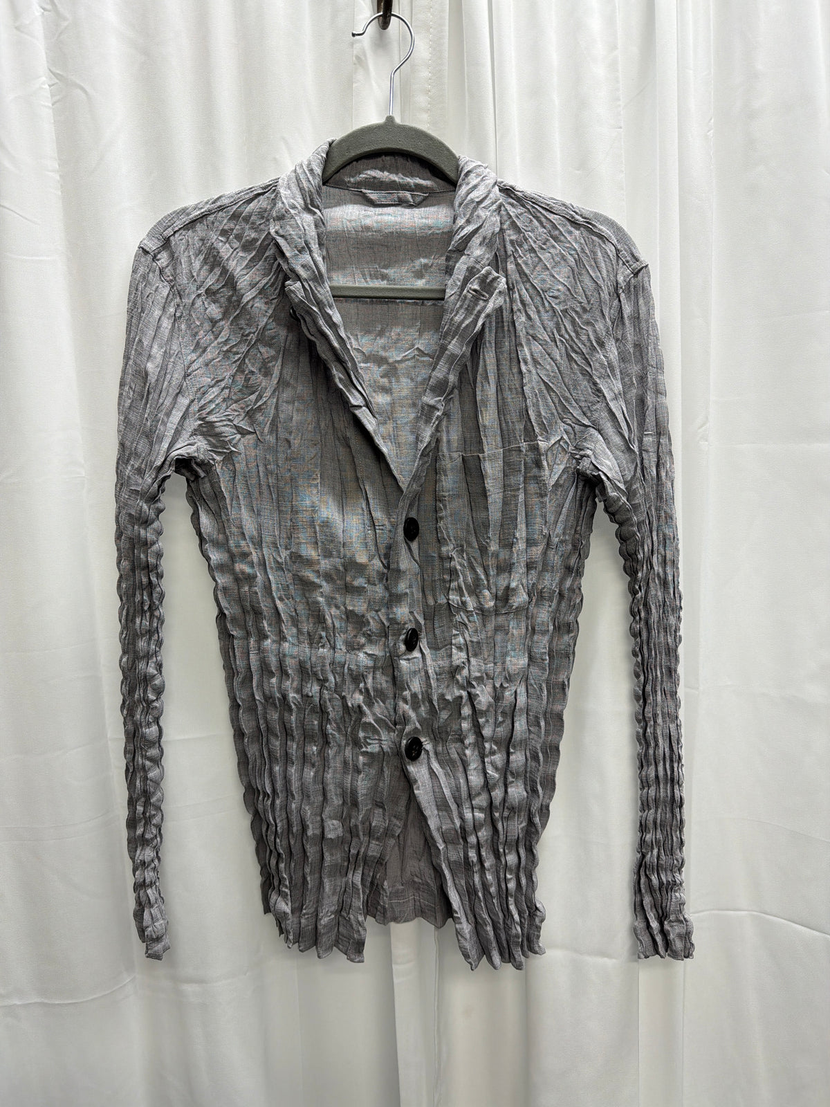 Issey Miyake Men Crushed Stretch Pleated Blazer (S)