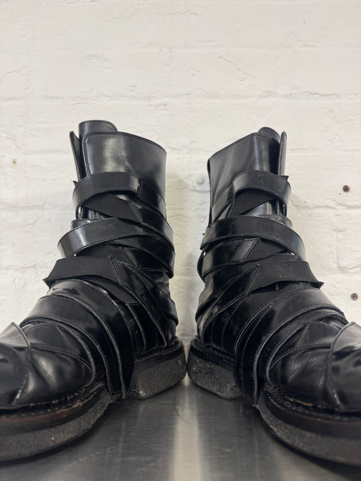 Dior Homme AW08 “Lumière du Nord” Patent Bandage Boots