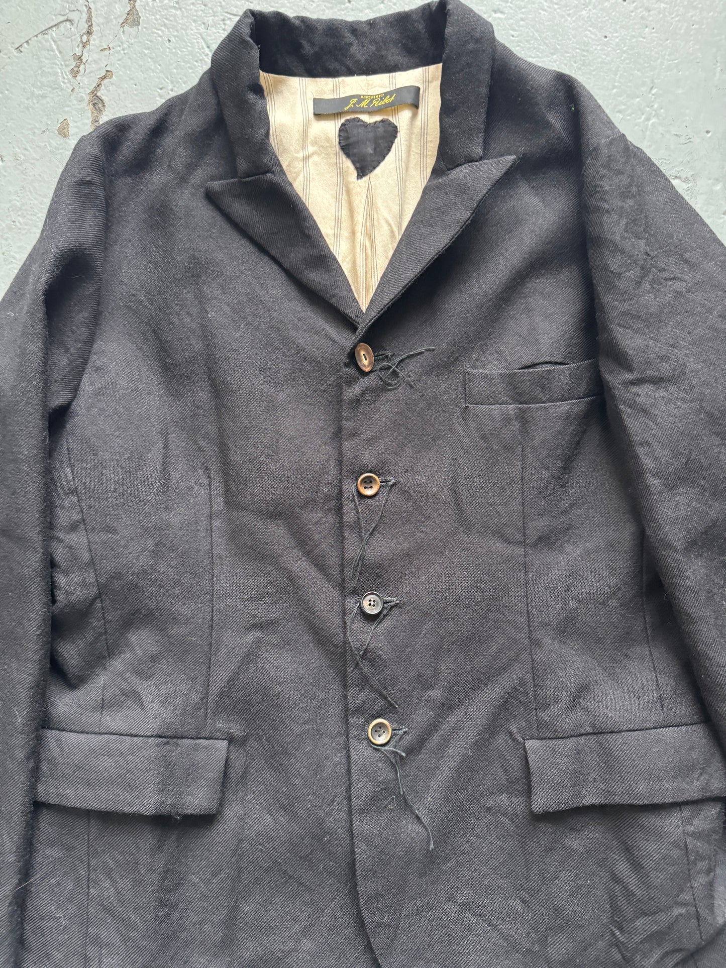 jm archivio ribot wool tassel blazer M