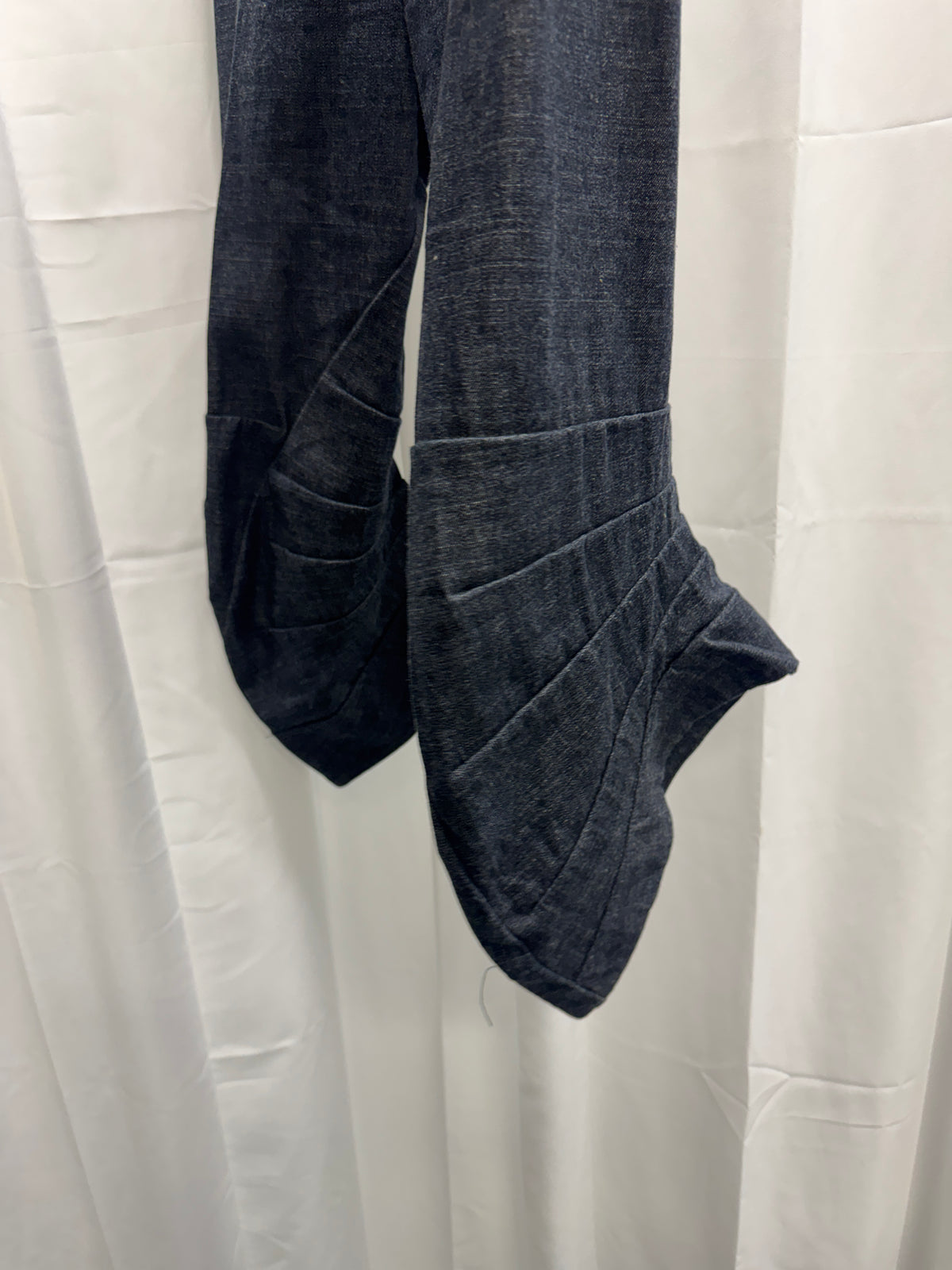 threeASFOUR 3D Sculptural Twisted Denim Cropped Trouser