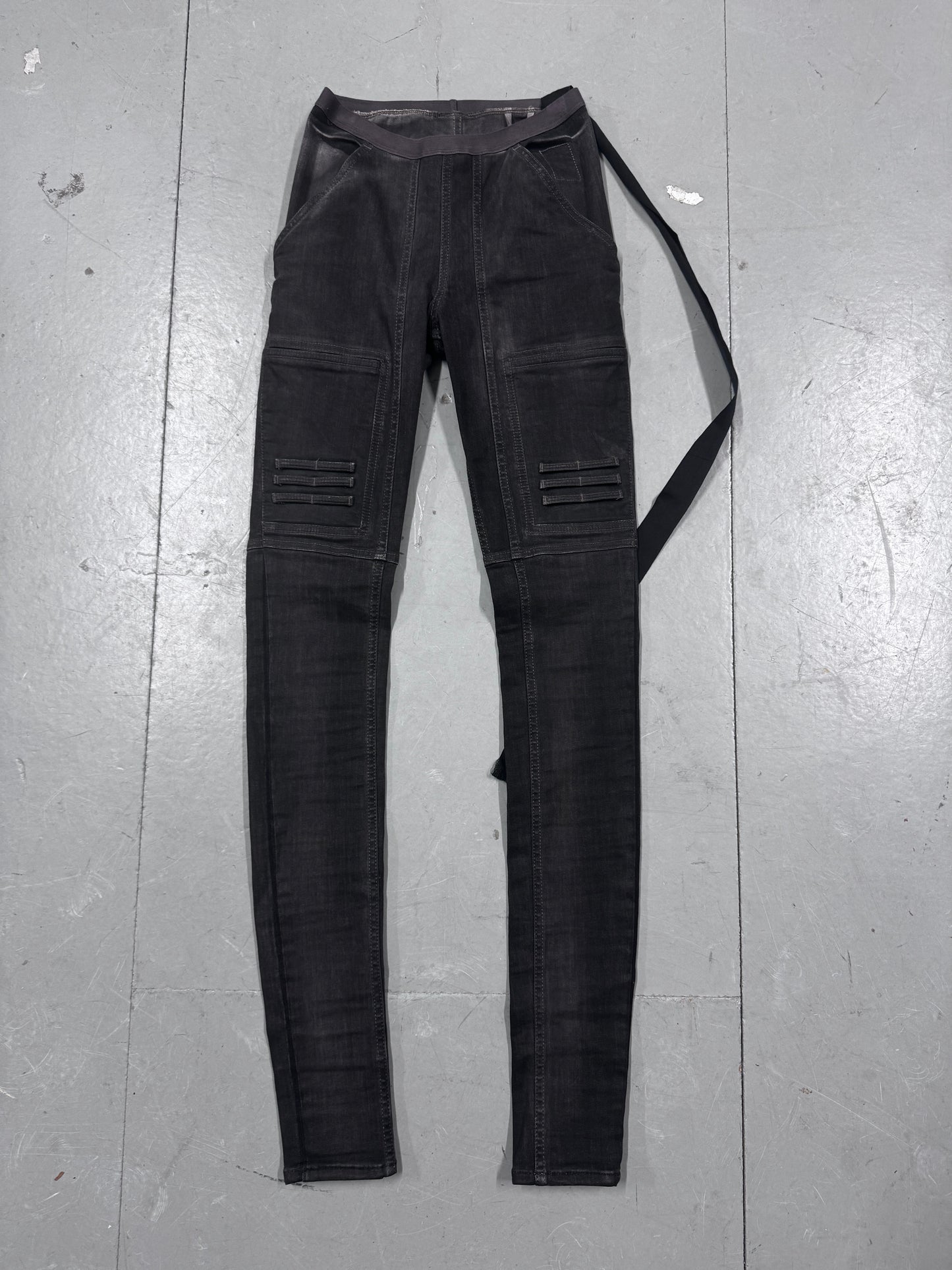Rick Owens Ribbed Stretch Denim Pants