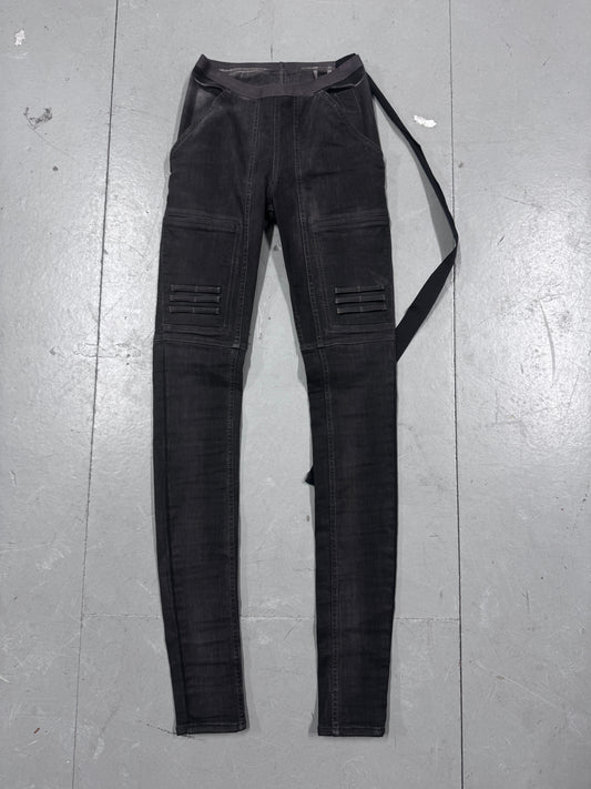 Rick Owens Ribbed Stretch Denim Pants
