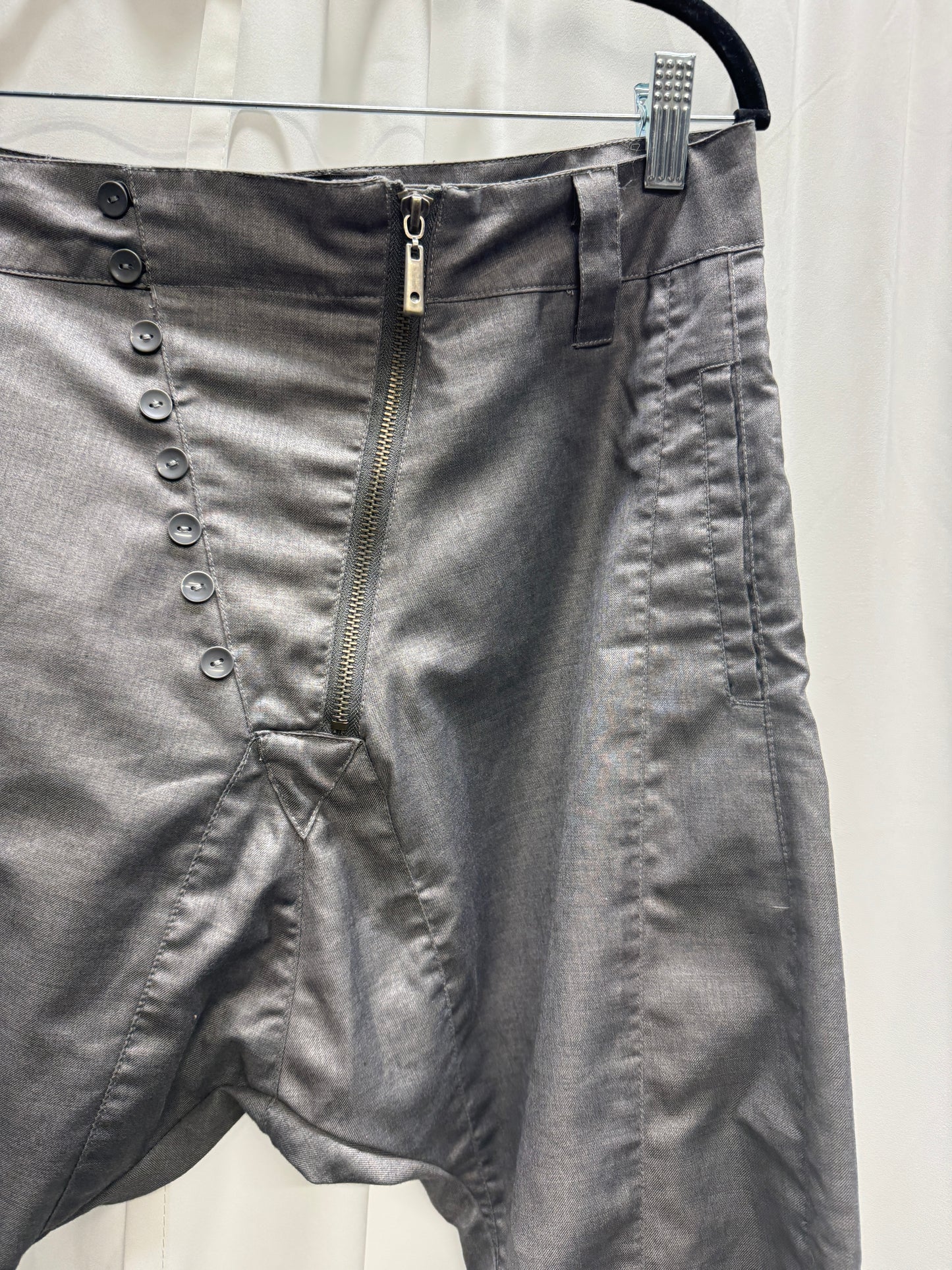 army of me asymmetric button detail trouser