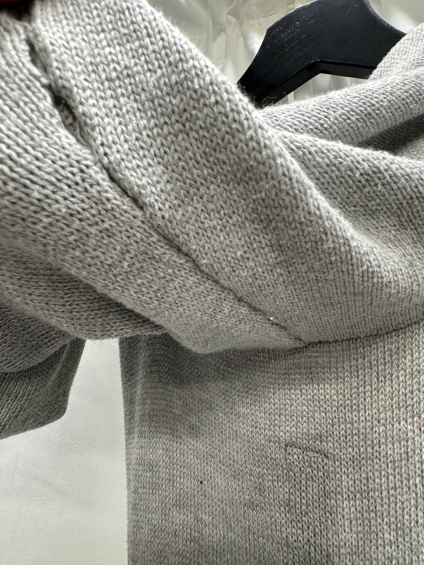 Rick Owens Grey Knit Scarf Hooded Vest