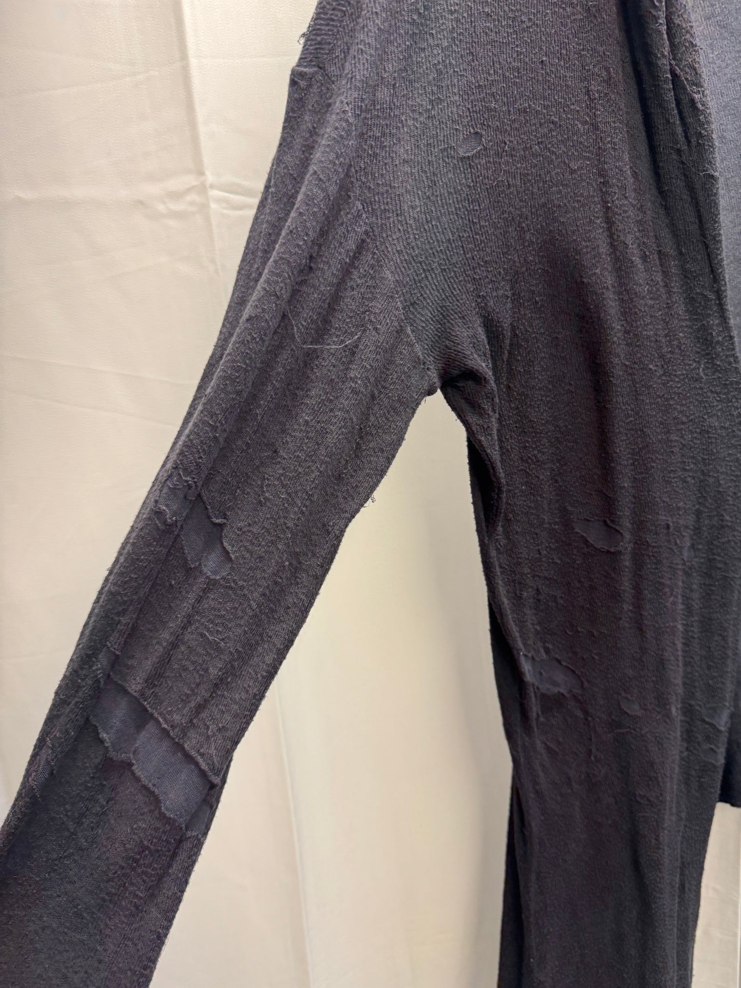 obscur double layered peeling knit jacket