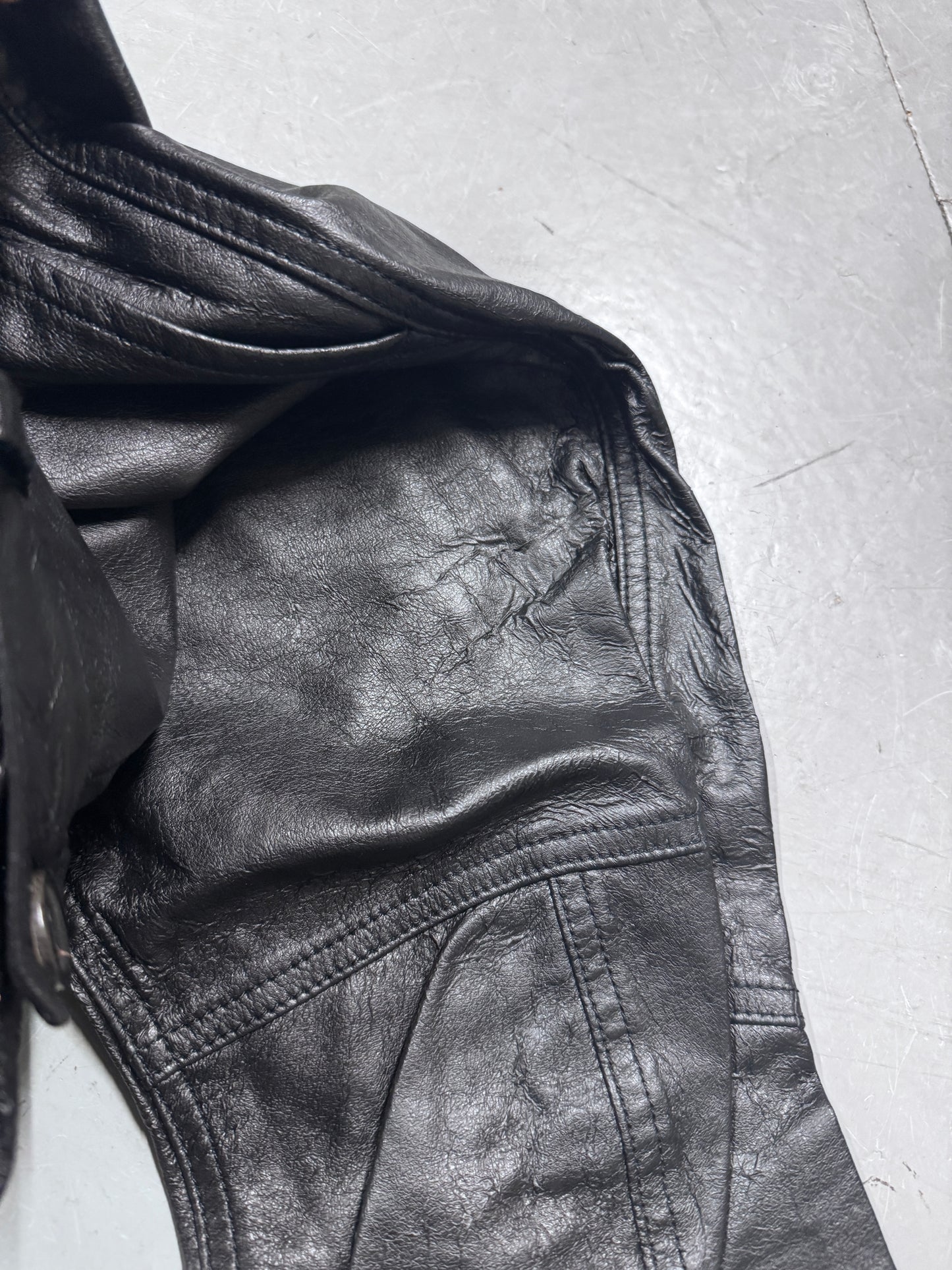 Comme Des Garçons Shirt Twist Leg Moto Leather Pants