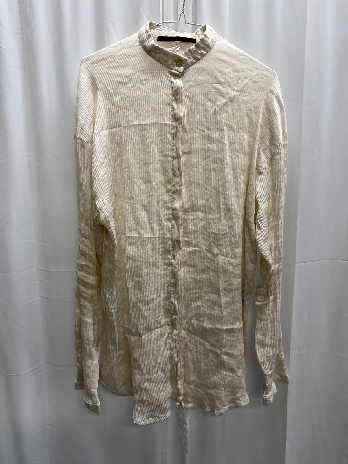 Haider Ackermann Early 2000s Pleated Silk-Blend Shirt (M)