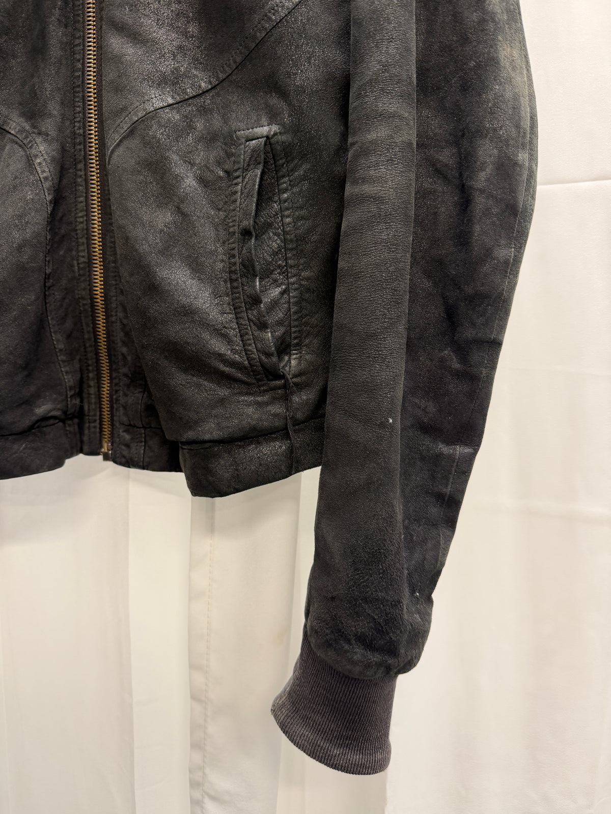 Rick Owens 2014 Blistered Lambskin Intarsia Jacket (M)