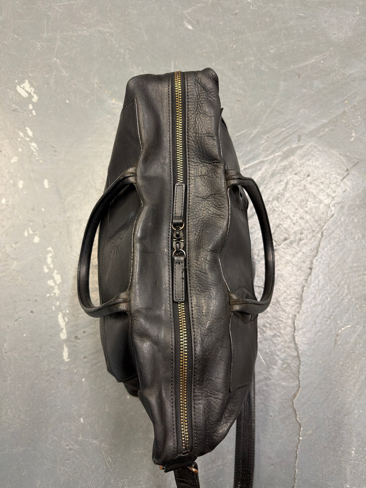 Mihara Yasuhiro 1990s Moulded Leather Buckle Crossbody Bag