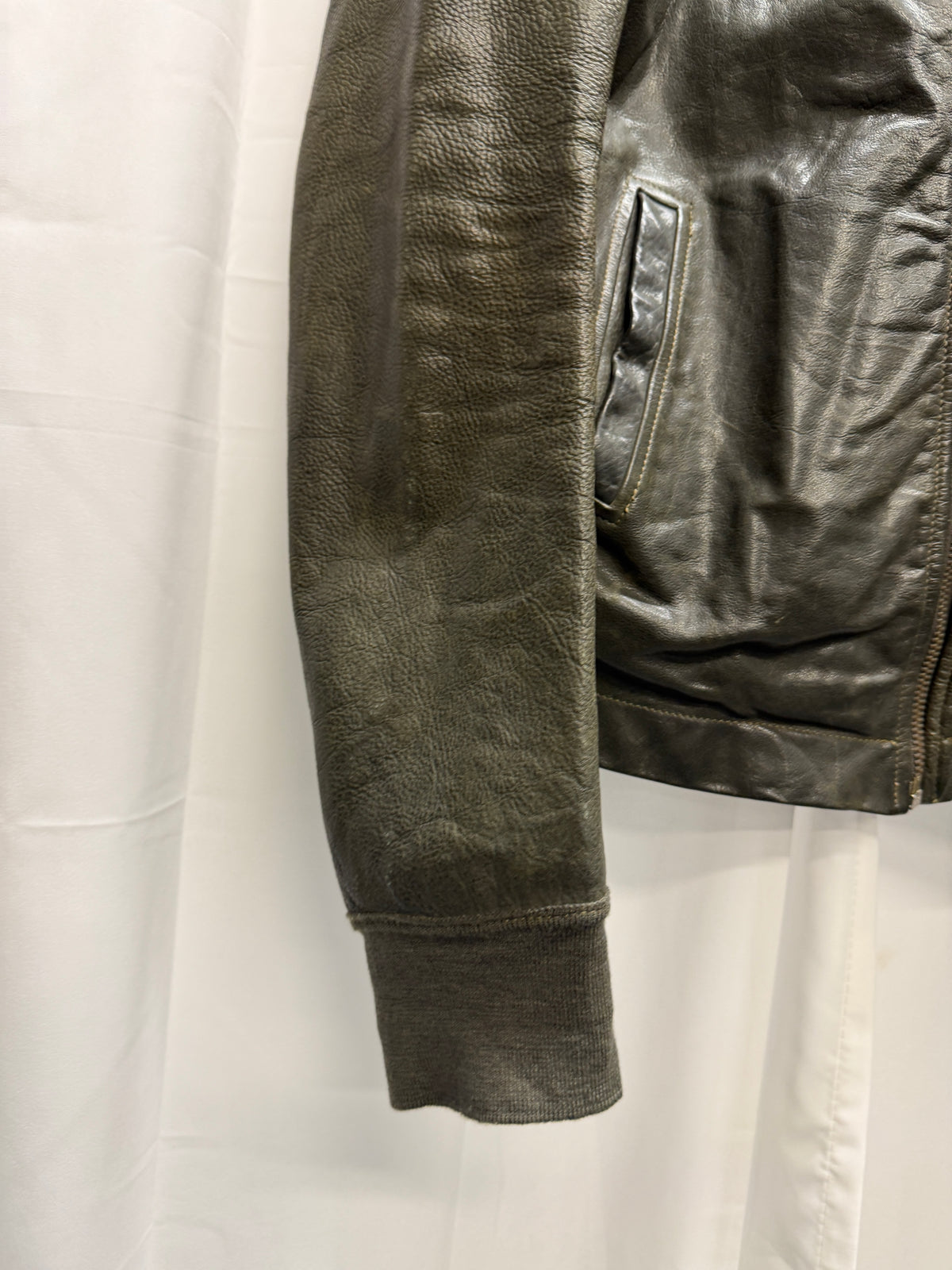 Rick Owens c.2008 Dust Calfskin Intarsia Jacket (L)