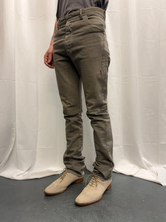 Carol Christian Poell 2010 Dead-End JM/2625 KIT-RTC/11 Grey Overlock Jeans