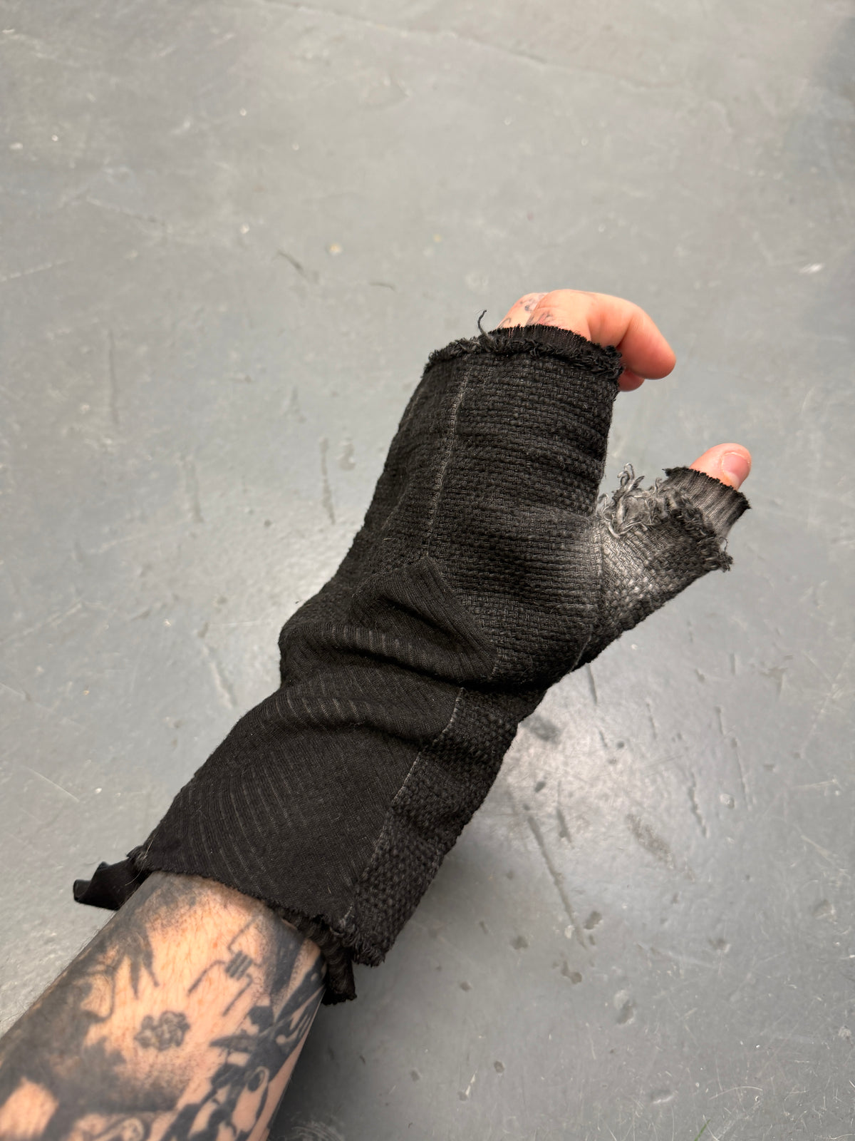 Army of Me Layered Wool Fingerless Gloves