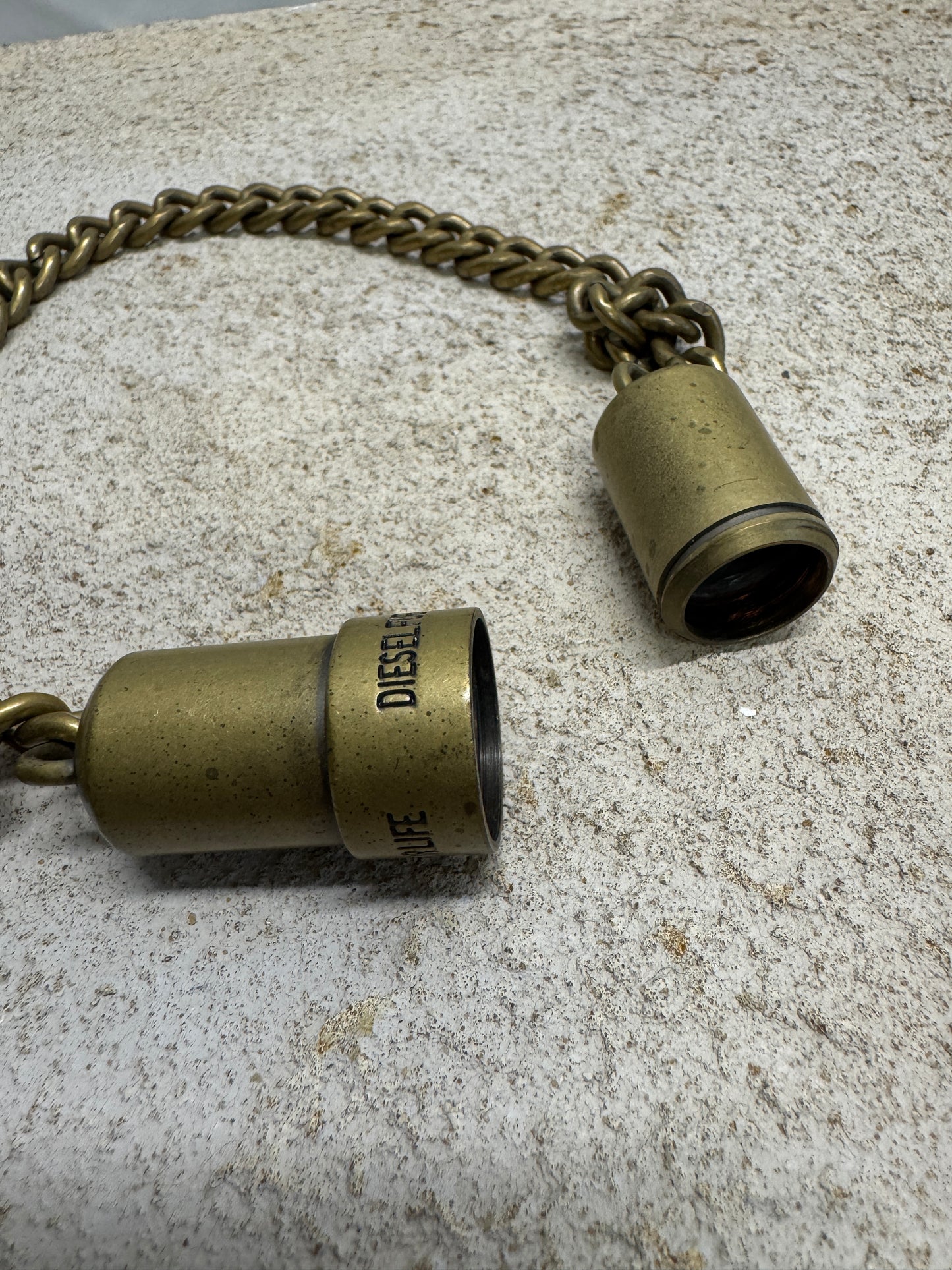 vintage diesel pill case belt chain