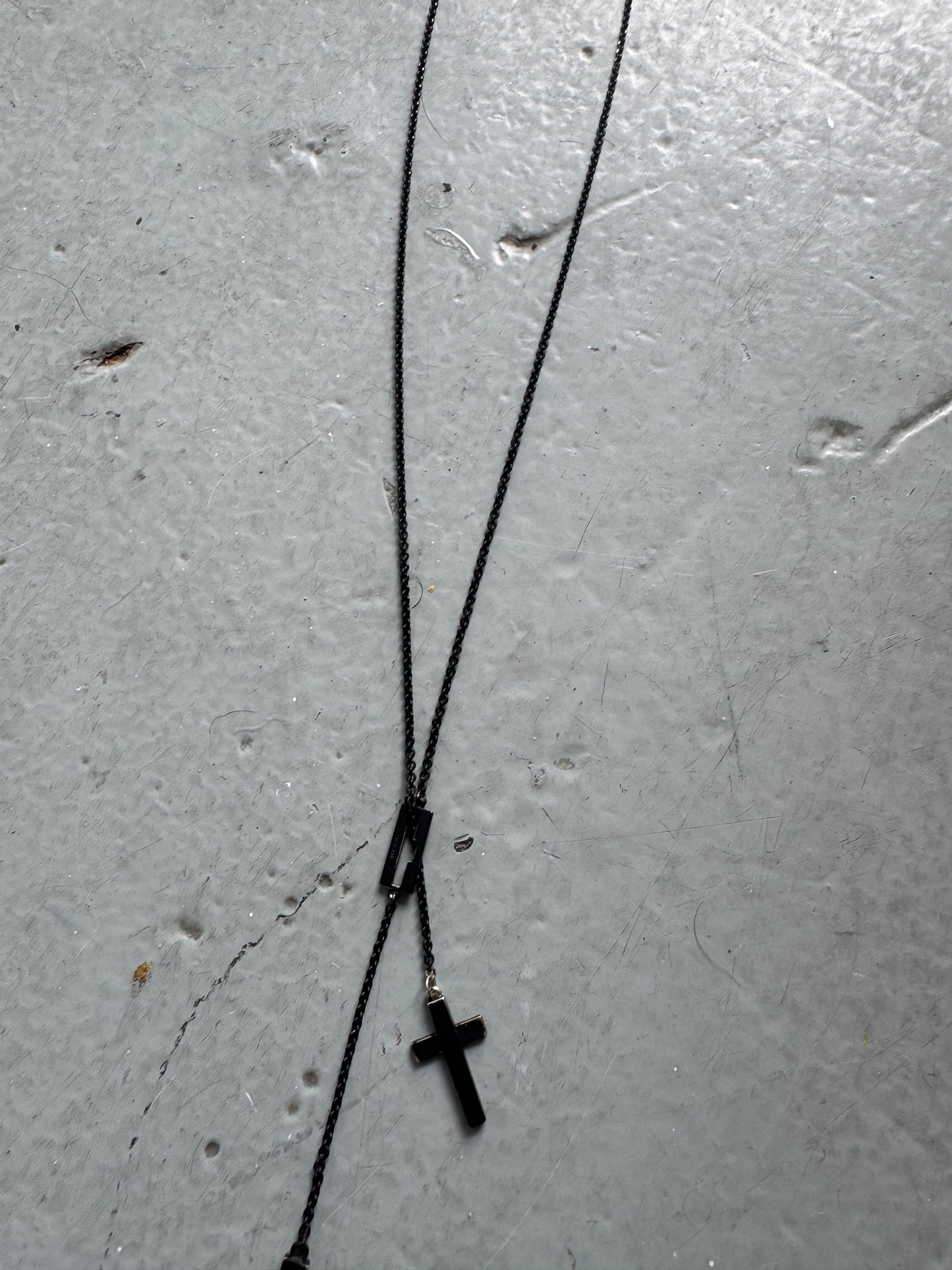 brave heart double cross razor necklace