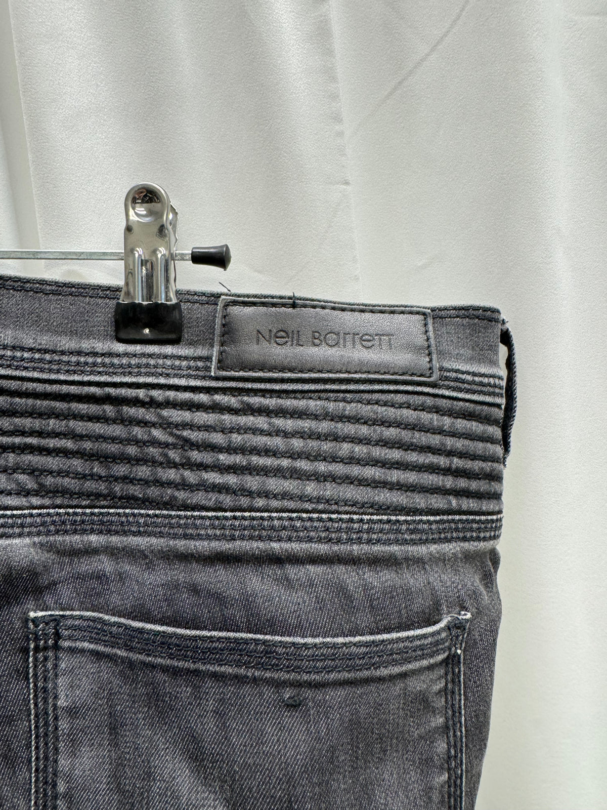 Neil Barrett 2010s Moto Rib Skinny Denim