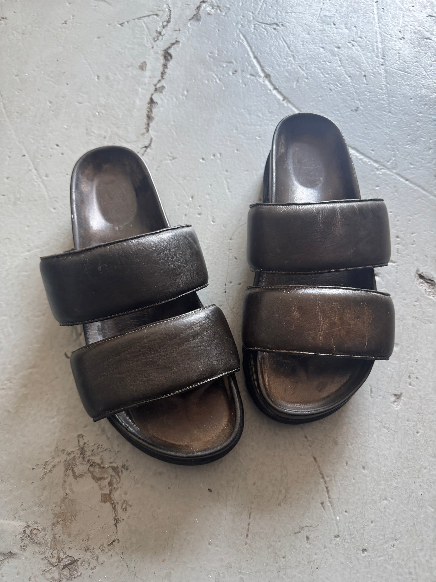 guidi padded horse leather mule / sandal 43